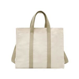 Canvas Tote Bag With Compartments Multi-Pocket Crossbody Bags Casual Work :D